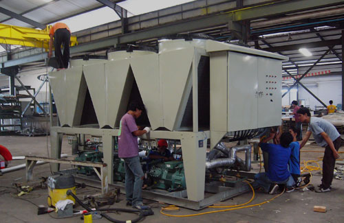 The chilled water change of industrial refrigeration system